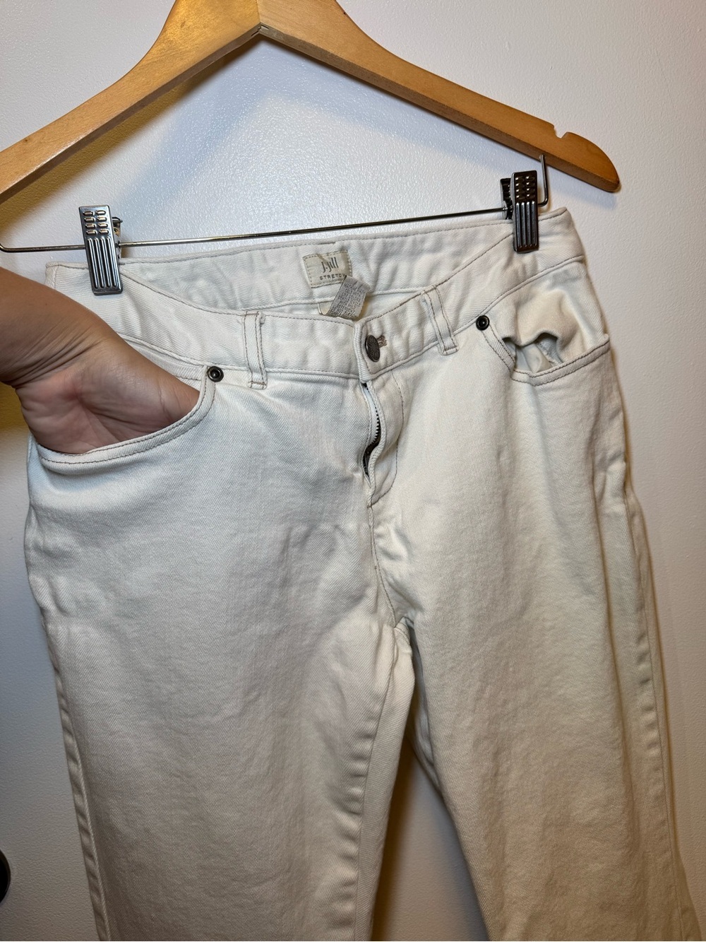 J. Jill White Boot Cut High-Rise Stretch Jeans Size 4P - Picture 4 of 16